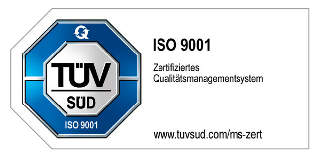 TÜV SÜD ISO 9001 Siegel